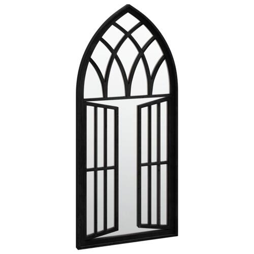 Havespejl 100x45 cm jern sort