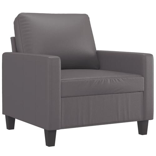 Sofasæt 4 dele med hynder kunstlæder grå