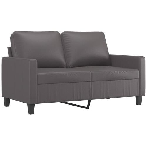 Sofasæt 4 dele med hynder kunstlæder grå