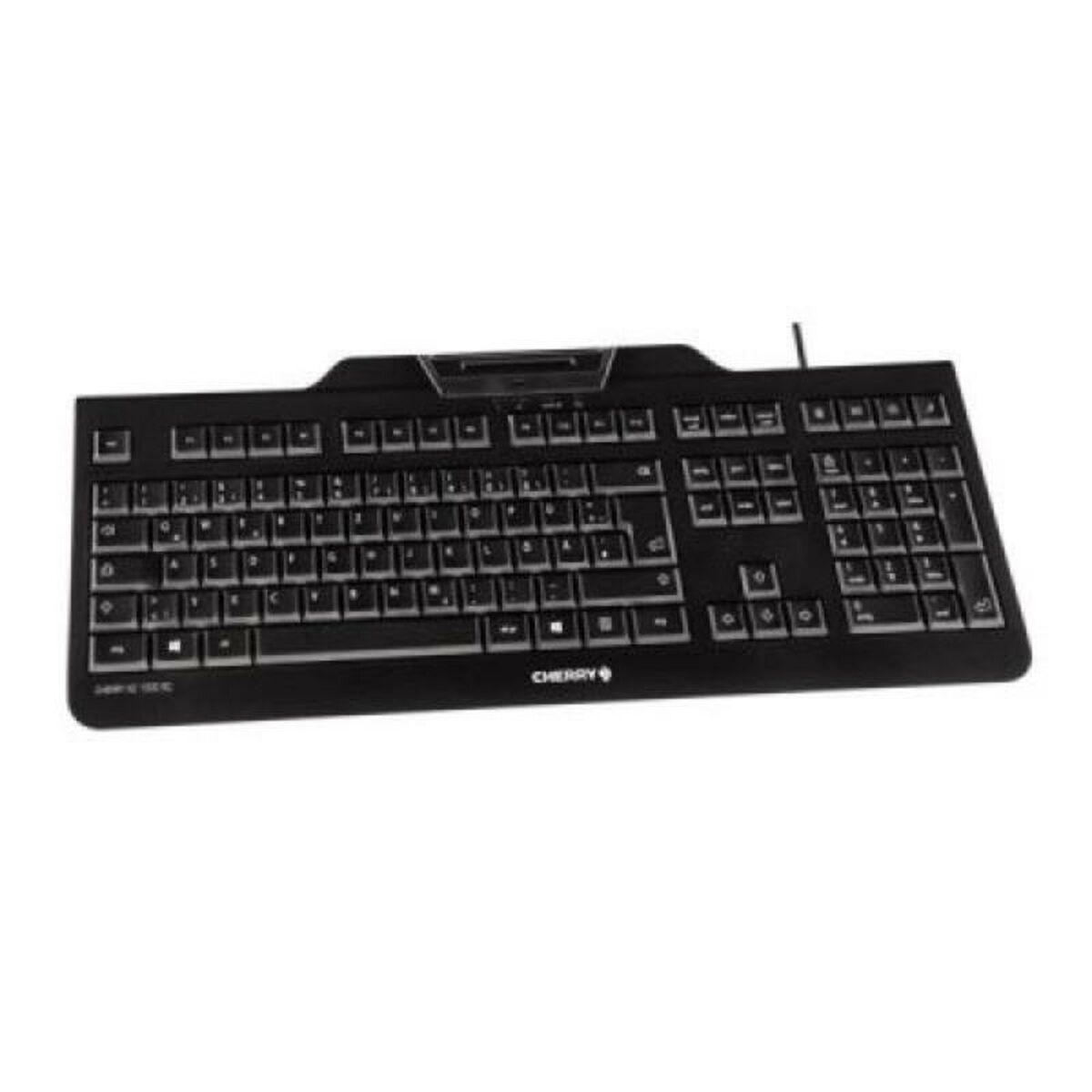 Tastatur Med Reader Cherry Jk A0100es 2 Spansk Qwerty Sort