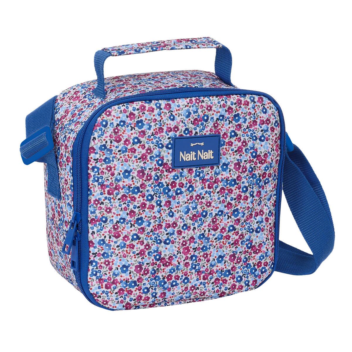 Nait Nait termomadkasse Flores Coimbra Azul - blå, 20 × 20 × 15 cm