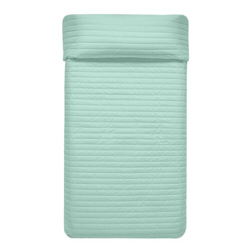 Sengetæppe (vattæppe) HappyFriday Basic Kids Dash Mint 180 x 260 cm
