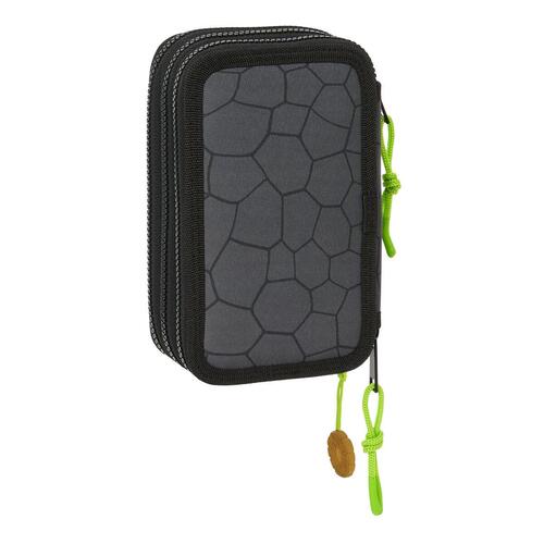 Tredobbelt Penalhus Teenage Mutant Ninja Turtles Sort Grå 12,5 x 19,5 x 5,5 cm 36 Dele