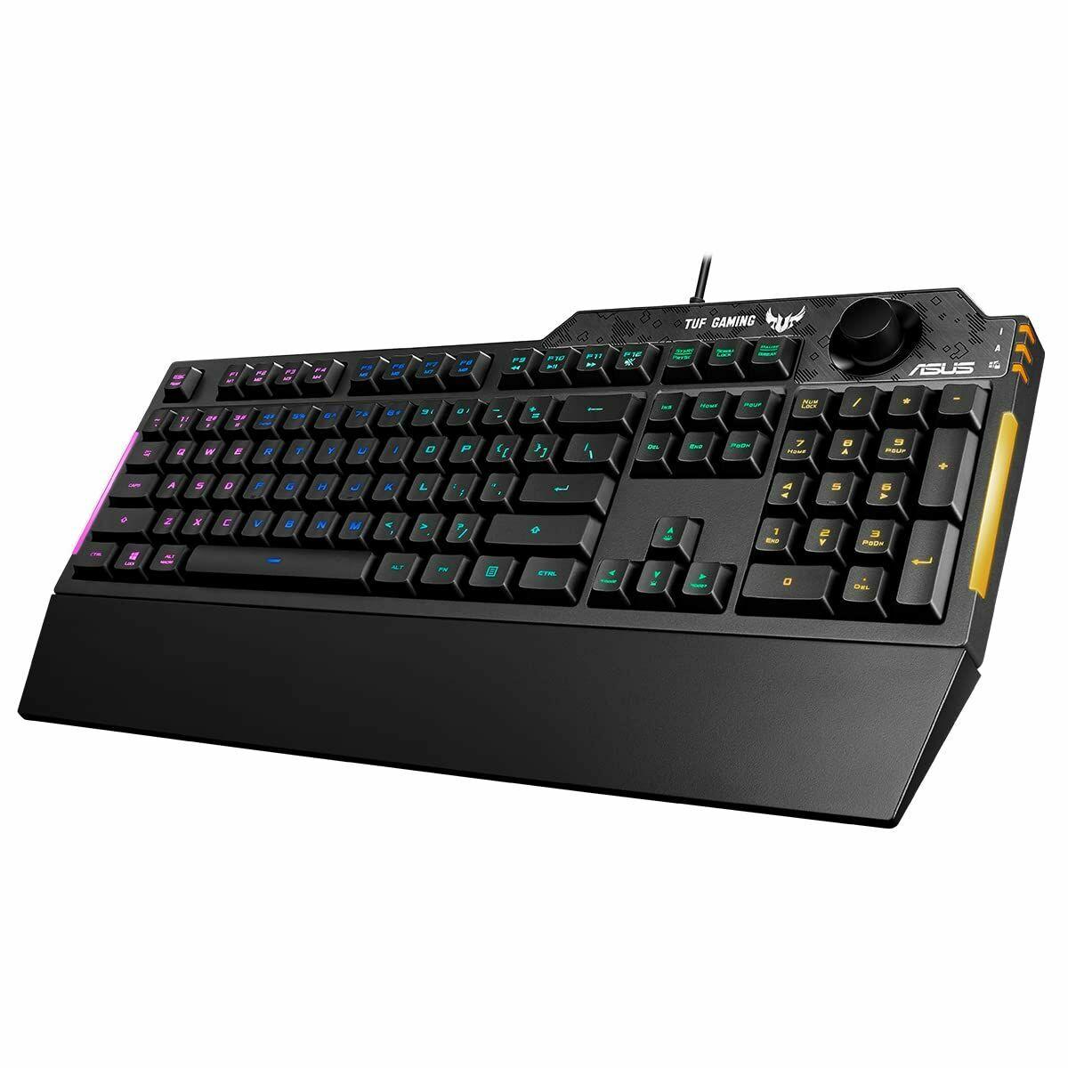 Gaming Tastatur Asus Tuf Gaming K1 Spansk Qwerty Sort