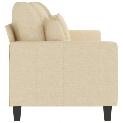 3-personers sofa i stof - cremefarvet, sædebredde 180 cm