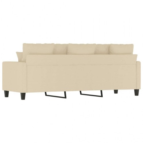 3-personers sofa i stof - cremefarvet, sædebredde 180 cm