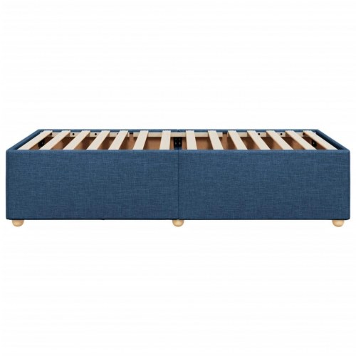Sengeramme 90 x 190 cm i stof - blå