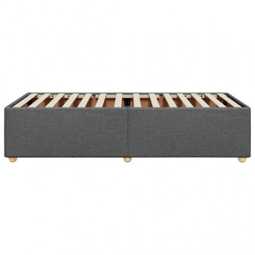 Sengeramme i stof uden madras - mørkegrå 100 x 200 cm