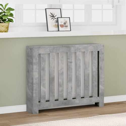 Radiatorskjuler 104×20×82 cm i konstrueret træ - betongrå