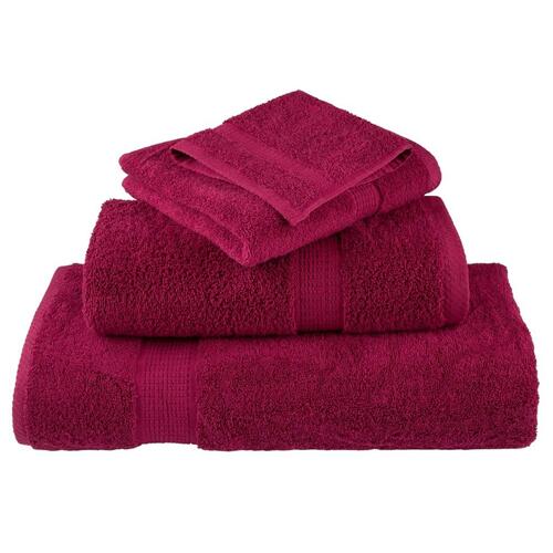 Håndklæder 10 stk. Premium 70x140 cm 100 % bomuld bordeaux