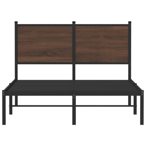 Sengeramme 120 x 190 cm uden madras - brun egetræsfarve