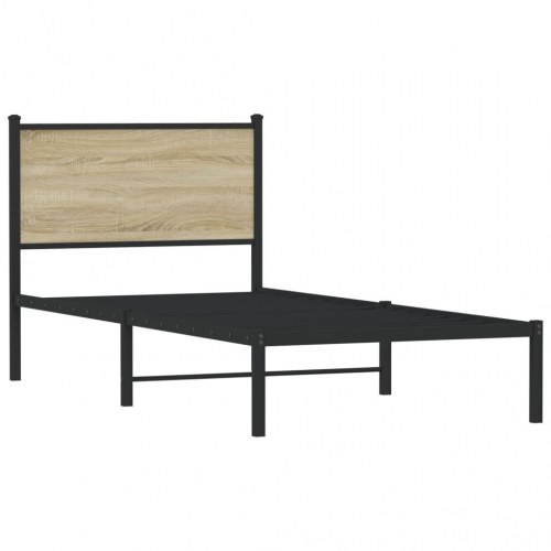 Sengeramme 90x190 cm i metal - Sonoma-eg