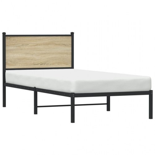 Sengeramme 90x190 cm i metal - Sonoma-eg