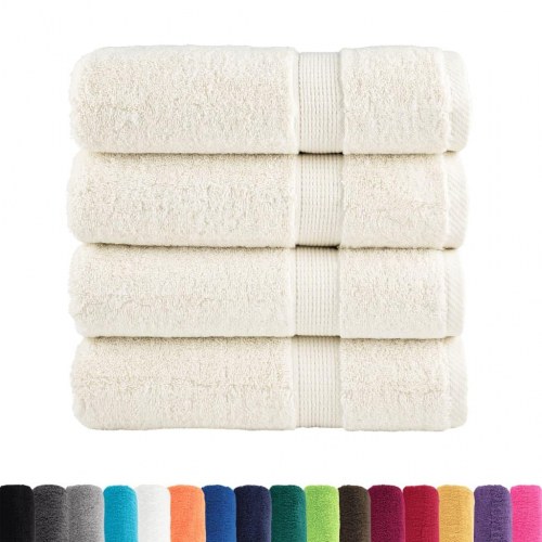Håndklæder SOLUND - 4 stk. premium 50 × 100 cm, 600 g/m² - cremefarvet