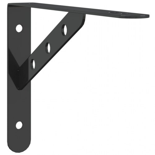 Hyldebeslag 4 stk. 23,5 x 2,5 x 15,5 cm - sort
