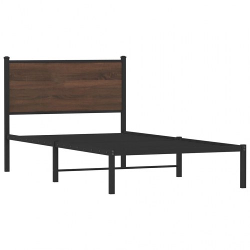 Sengeramme 107 x 203 cm uden madras - brun egetræsfarve