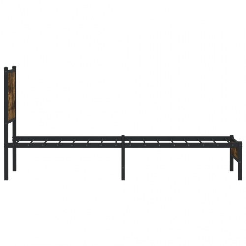 Sengeramme 90x190 cm i metal - røget egetræsfarve