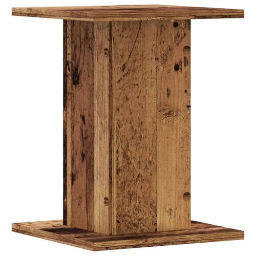 Højtalerstativer 2 stk. 30x30x40 cm konstrueret træ antikt træ