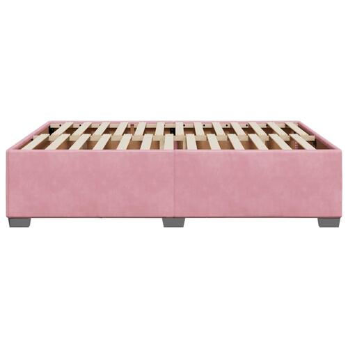 Sengeramme 140x200 cm fløjl pink