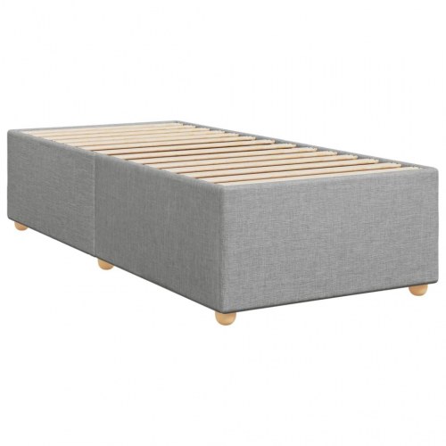 Sengeramme uden madras 90x190 cm - lysegrå stof