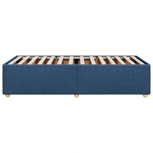Sengeramme 90 x 200 cm i blåt stof