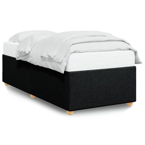 Sengeramme 90x190 cm stof sort