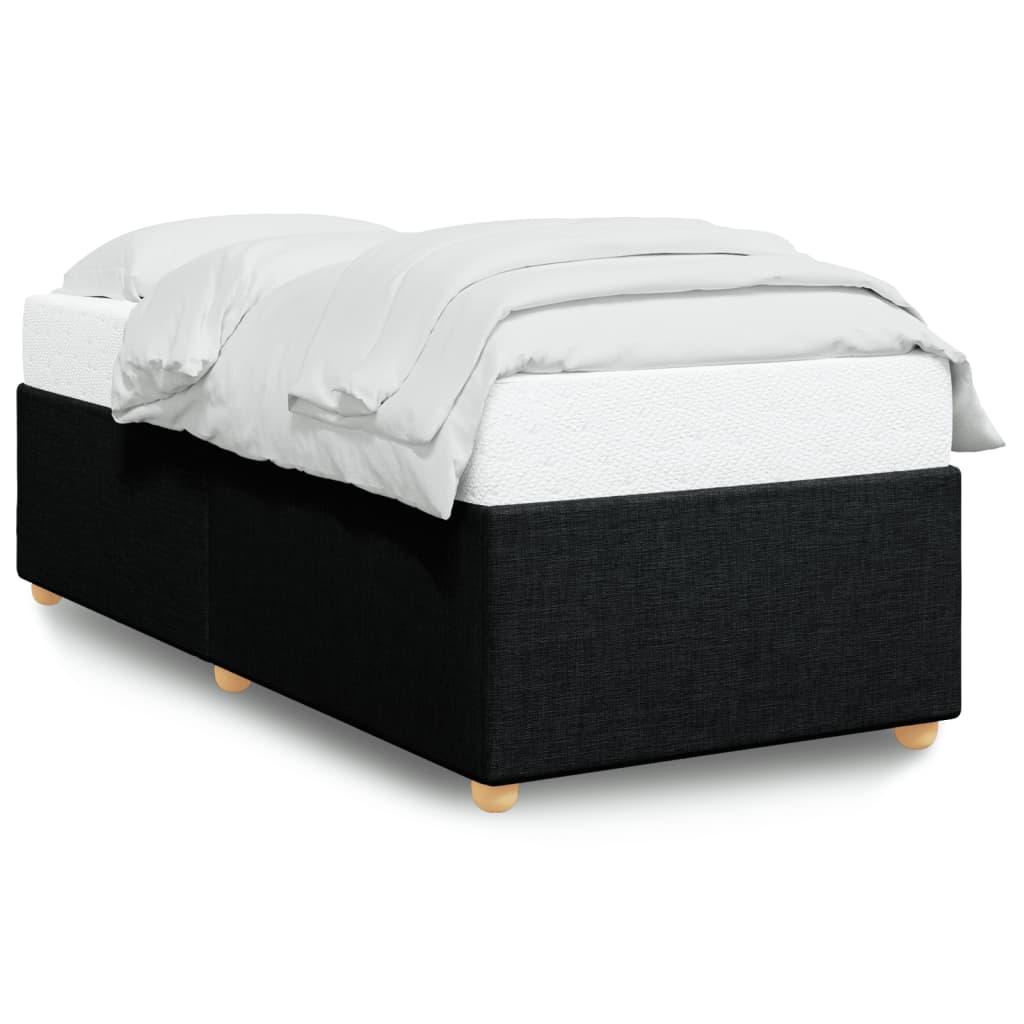 Sengeramme 90x190 cm stof sort