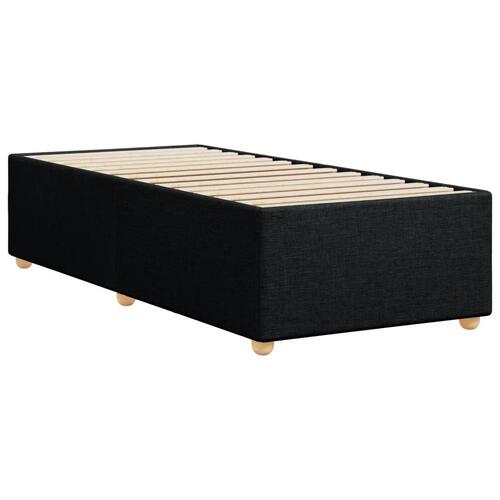 Sengeramme 90x190 cm stof sort