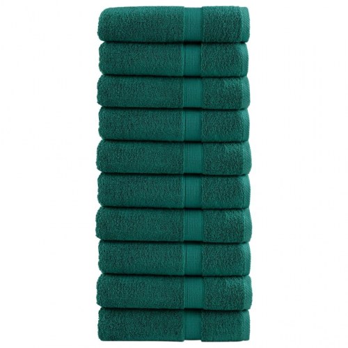 Håndklæder SOLUND 10 stk. Premium 50x100 cm 600 g/m2 grøn