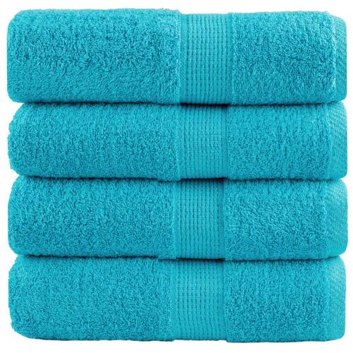 Vaskeklude 4 stk. Premium 30x30 cm 600 g/m2 100 % bomuld turkis