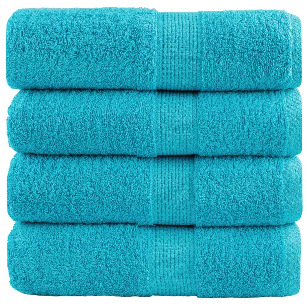 Vaskeklude 4 stk. Premium 30x30 cm 600 g/m2 100 % bomuld turkis
