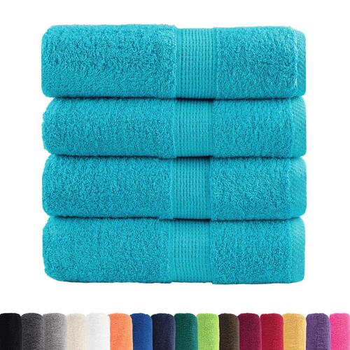 Vaskeklude 4 stk. Premium 30x30 cm 600 g/m2 100 % bomuld turkis