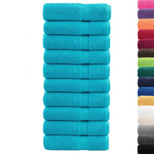 Badehåndklæder SOLUND 10 stk. 70 x 140 cm 600 g/m² - turkis