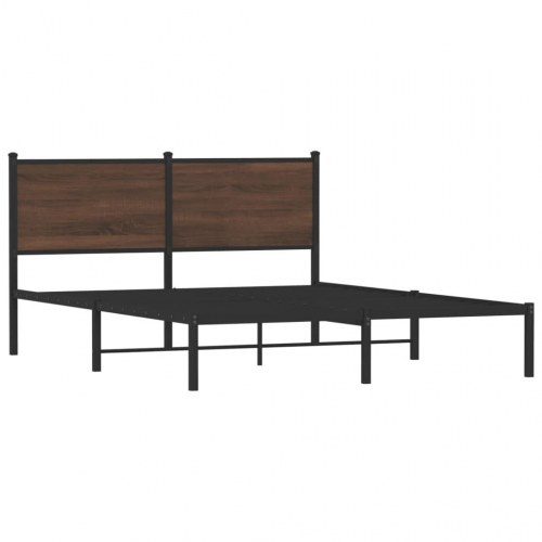 Sengeramme uden madras 150 x 200 cm - brun egetræ