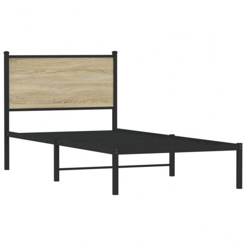 Sengeramme uden madras 75 x 190 cm i metal - sonoma-eg