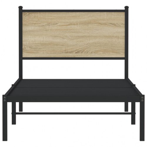 Sengeramme uden madras 75 x 190 cm i metal - sonoma-eg