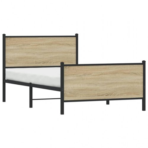 Sengeramme 100x190 cm i metal - sonoma-eg