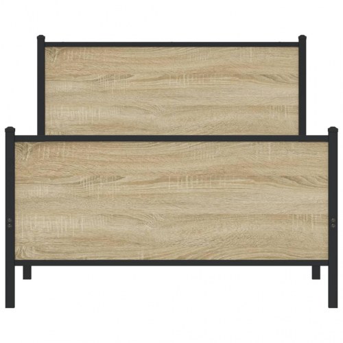 Sengeramme 100x190 cm i metal - sonoma-eg