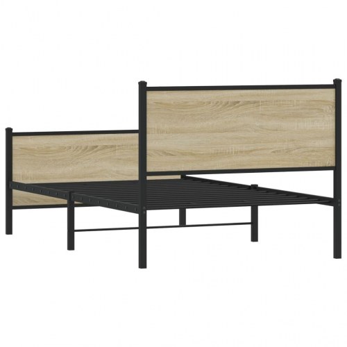 Sengeramme 100x190 cm i metal - sonoma-eg