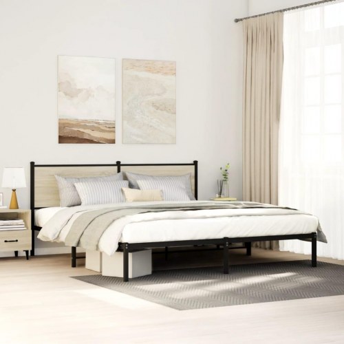 Sengeramme uden madras 160 x 200 cm i metal - sonoma-eg