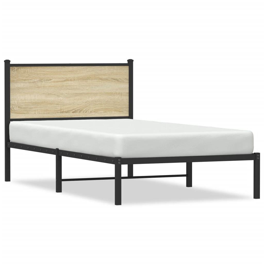 Sengeramme Uden Madras Metal Sonoma-Eg - med hovedgærde / 107 x 203 cm