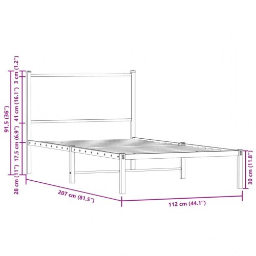 Sengeramme uden madras 107 x 203 cm - sonoma-eg