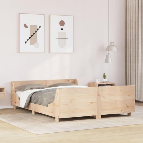 Sengeramme 135 x 190 cm i massivt fyrretræ