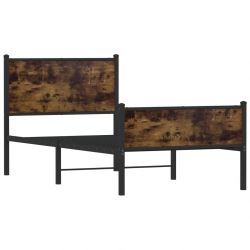 Sengeramme 90 x 190 cm uden madras - røget egetræsfarve