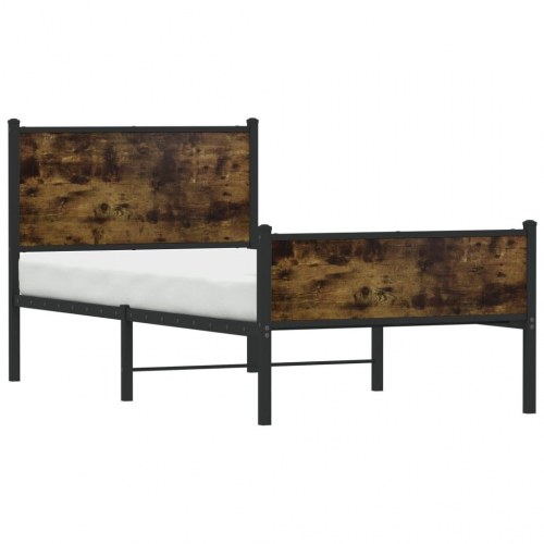 Sengeramme 90 x 190 cm uden madras - røget egetræsfarve