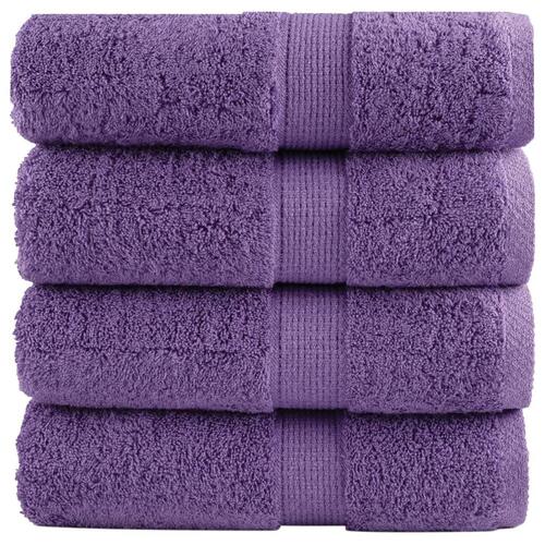 Håndklæder SOLUND 4 stk. Premium 30x30 cm 600 g/m2 lilla