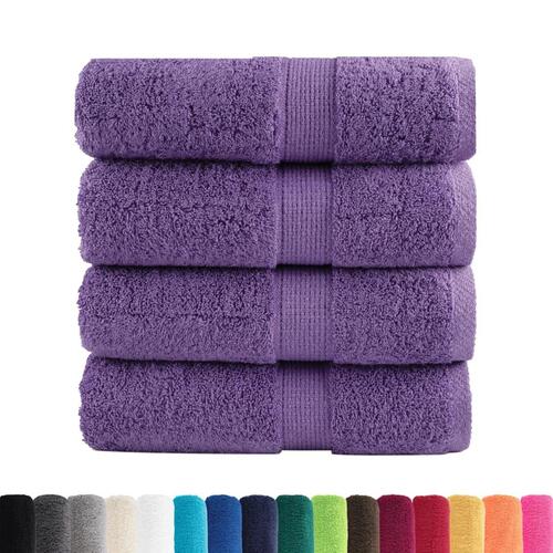 Håndklæder SOLUND 4 stk. Premium 30x30 cm 600 g/m2 lilla