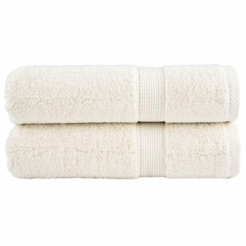 Håndklæder SOLUND 2 stk. 50 x 100 cm 600 g/m² - cremefarvet