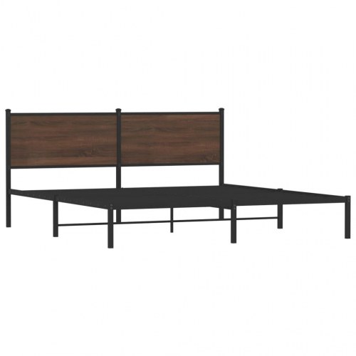 Sengeramme uden madras 180 x 210 cm - brun egetræ