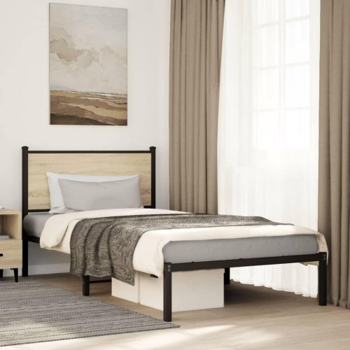 Sengeramme 100 x 200 cm i metal - sonoma-eg